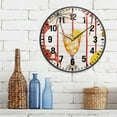 thumbnail image 3 of Yayeee Wall Clock Battery Operated 9.5" Silent Non-Ticking for Living Room, Beach Crab, 3 of 8