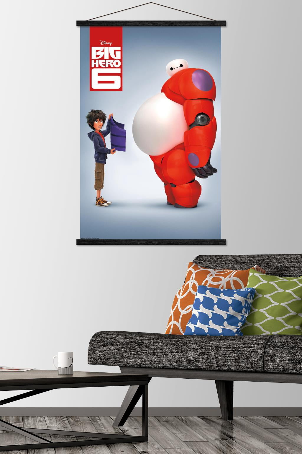 Disney Big Hero 6 - Baymax Wall Poster with Wooden Magnetic Frame, 22.375" x 34"