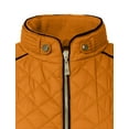 thumbnail image 4 of NE PEOPLE Women’s Quilted Vest – Lightweight Sleeveless Full Zip Up Casual Stand Collar Padding Gilet Jacket with Pockets NEWV40 Dark Mustard 3XL, 4 of 7
