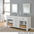 thumbnail image 3 of Direct Vanity Sink 70D1-WB-2M Xtraordinary Spa 70" White Vanity With Beige Marble Top And Mirrors, 3 of 5