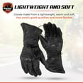 thumbnail image 4 of Daniel Smart Motorcycle Leather Gloves for Men, Full Finger Hard Knuckle Rainproof Winter Motorcycle Gloves with Non-Slip Gelm Palm , and Wrist Strap for Racing, Riding, Hiking, Cycling, Snowmobile, 4 of 6