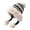 Black, variant on Winter Sherpa Knit Beanie Hat for Women Ear Flaps Ski Snow Hats with 3 Pom Poms Faux Furs Warm Beanie Hat,Black