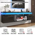 thumbnail image 5 of Blotout 80'' LED TV Stand with Power Outlet, High Gloss Wall Mounted TV Cabinet with Storage, Modern Floating Entertainment Center for Wall-mounted TV Up to 90'', 5 of 10
