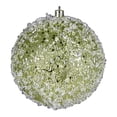 thumbnail image 1 of Vickerman 8" Contemporary Plastic Hail Ball Ornament in Glitter Lime Green, 1 of 2
