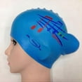 thumbnail image 2 of Gorro de natación de pelo largo para mujer, extragrande, de goma, silicona, impermeable, para niñas, para piscina, equipo de buceo, 2 of 3