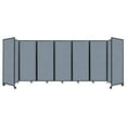 thumbnail image 1 of "Versare Room Divider 360 Portable Wall Partition | 7 Panels Wide | 19'6" x 6'10" Powder Blue Fabric Panels", 1 of 7