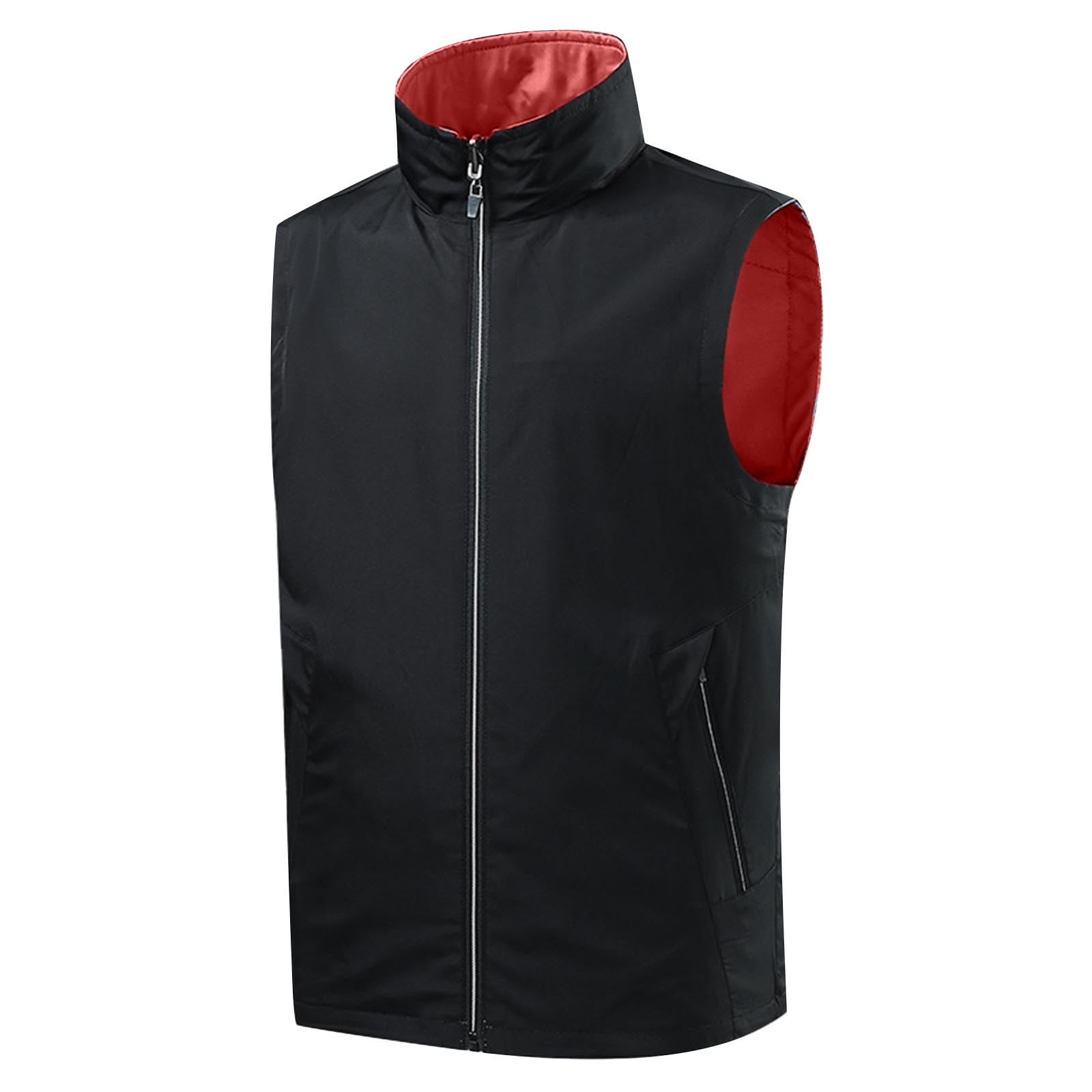 kakina CMSX Men's Windproof Lightweight Golf Vest Outerwear with Pockets, Softshell Sleeveless Jacket for Running Hiking Sports Leisure Solid Color Sleeveless Vest Coat