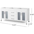 thumbnail image 2 of Tookss 72 Inch Bathroom Vanity Base, Pedestal Sink Storage Cabinet, With 4 Doors & 3 Drawers Large Capacity For Laundry Room, Kitchen, Shower Room, Utility Room, 2 of 9