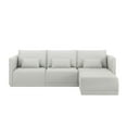thumbnail image 5 of Beautiful Drew Modular Sectional Sofa with Ottoman by Drew Barrymore, Porcini Taupe, 5 of 14