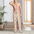 thumbnail image 2 of Honiee Yellow Pueple Rabbit for men - a sleek fusion of Straight Pajama Pants, versatile Lounge Pants, and cozy Sleepwear, all rolled into one-X-Large, 2 of 6