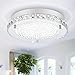 thumbnail image 3 of Ceiling Light Fixture Hallway Lighting Fixtures Ceiling Crystal Flush Mount Ceiling Light Foyer Lighting Fixtures Bathroom Ceiling Light Fixtures LED Ceiling Light Crystal Ceiling Light Fixture 13.8", 3 of 4