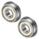 thumbnail image 1 of Uxcell 2-Pack F608ZZ Rodamiento de Bola con Brida, 8x22x7mm Sellado de Metal de Acero Cromado para Carretilla, 1 of 1