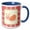 Blue/White, variant on 3drose, Cute Happy Snail- Whimsical Art, 11oz Magic Transforming Mug