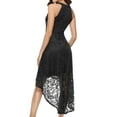 thumbnail image 3 of Dressystar Women Halter Hi-Lo Floral Lace Cocktail Dress Female Knee-Length Bridesmaid Dress, 3 of 9