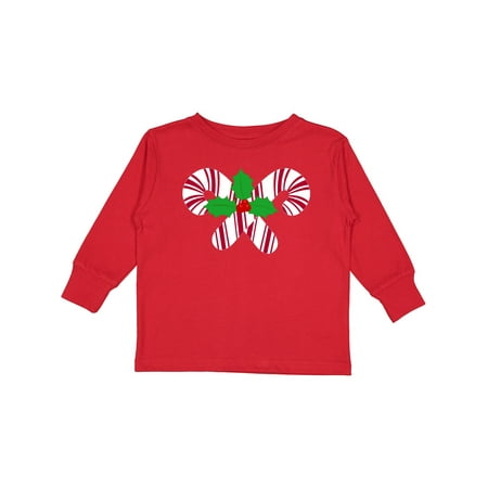 

Inktastic Candy Canes and Holly Christmas Gift Toddler Boy or Toddler Girl Long Sleeve T-Shirt