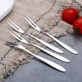 thumbnail image 3 of 20Pcs Stainless Steel Reusable Fruit Fork Cake Snack Dessert Salad Flatware Fork Two-Tine Fork Set Kitchen Tool 13cm, 3 of 6