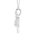 thumbnail image 2 of Angara Natural Diamond Necklace - Diamond Heart Pendant with Infinity Loop in 14K White Gold for Women, 2 of 8
