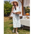 thumbnail image 5 of Ekouaer Nightgowns for Women Cotton Long Night Gown Sleeveless Sleep Dress Victorian Nightdress Ladies Sleepwear, 5 of 6