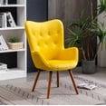 thumbnail image 2 of Roundhill Furniture Doarnin Wingback Chair, Yellow, 2 of 12