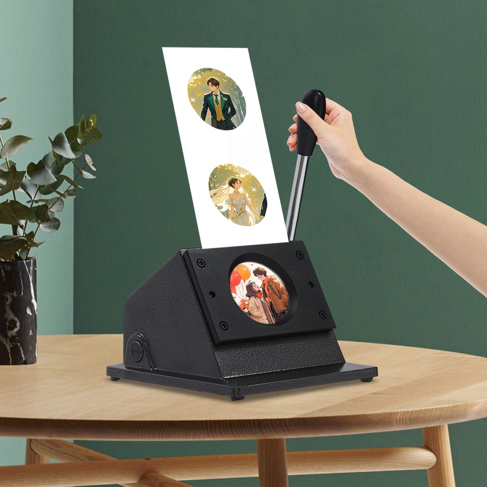 70mm DIY Round Punch Die Cutter Manual Paper Card Button Graphic Maker Machine for Cutting Paper Weighing Around 0.66 lbs