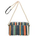 thumbnail image 2 of FORMRS Women Crossbody Purse with Chain Strap Vegan Leather Shoulder Handbag, Navy Blue Stripes, 2 of 7