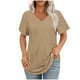 thumbnail image 2 of mfyjkho Tops Para Hacer Ejercicio, Suéter Informal Estampado Con Cuello En V Y Mangas Cortas Para Mujer, Primavera Y Verano Tops Para Hacer Ejercicio Xxl, 2 of 5