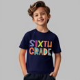 thumbnail image 6 of UACY Girls Sixth Grade Back to School T Shirt Short Sleeve Crew Neck Cotton Casual Summer Graphic Tee (Dark Blue, 10-11Years), 6 of 6