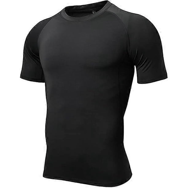 Men's sports T-shirts, fitness T-shirts, breathable and quick-drying sports short-sleeved training tops, marathon running and fitness