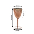 thumbnail image 3 of BalsaCircle 6 Pieces 8 oz Metallic Blush Premium Disposable Plastic Wine Glasses Tableware, 3 of 8