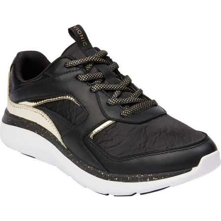

Women s Vionic Adela Sneaker Black Metallic Leather 9 M