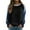 Navy, variant on YOTMKGDO Sweatshirt for Women Sweatshirts & Hoodies Casual Tops for Women Raglan Crewneck Tops Gradient Solid Print Swe Crewneck Sweatshirts Baseball Shirt Black Sweaters for Women, Black+L