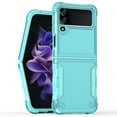 thumbnail image 1 of Feishell Compatible with Samsung Galaxy Z Flip4 Case, Heavy Duty Shockproof Drop Protective Dustproof Full Body Rugged 3-Layer Military Tough Durable Cover for Samsung Galaxy Z Flip4, Mint, 1 of 7