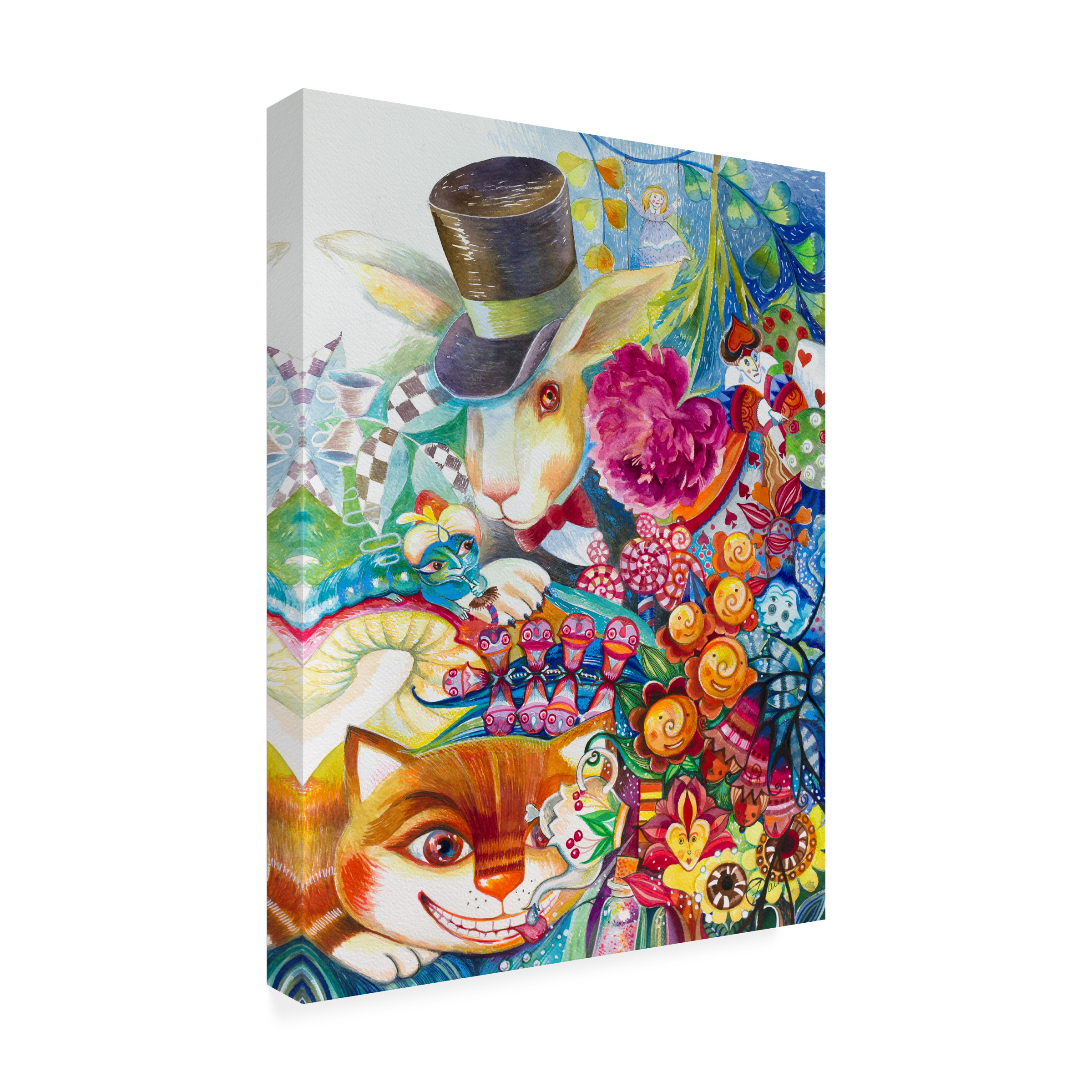 Trademark Fine Art 'Alice In Wonderland' Canvas Art by Oxana Ziaka