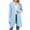 Light Blue, variant on hoksml Women's Long Solid Color Cardigan Asymmetrical Hem Long Sleeve Knit Cover Up Lightweight Duster Sweater Coat Casual Tops