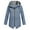 Blue, variant on Sentmoon Ski Jacket Women Oversized Long Sleeve Woman Coat Zipper Solid Color Windproof Waterproof Women's Hoodie with Pockets Fall and Winter Casual for Sports