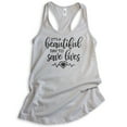 thumbnail image 1 of It's A Beautiful Day To Save Lives Tank Top, Ladies Racerback Tank Top Nurse Tank Medical Drama Doctor Tank, Silver Gray, Small, 1 of 3