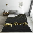 thumbnail image 5 of Cauagu Happy New Year Pattern Flannel Bed Blankets,Fleece Blanket Comfortable Air Conditioning Blanket for Sofa Bed Travel Couch & Living Room -60"x50", 5 of 8