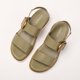 thumbnail image 1 of Sandalias planas Sandalias de verano Sandalias Mujeres Correa de tobillo de punta abierta (42) Verde, 1 of 9