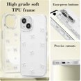 thumbnail image 4 of Skal för iPhone 14 Plus, Bling Glitter 3D Rosett Mobilskal Sött Glittrigt Kristallklart Rosett Slim Mjukt Tåligt Skyddande Skal Vit Whit, 4 of 5