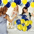 thumbnail image 5 of Vibrant Party Balloons Set 50 Pack of Blue Yellow And Confetti Latex Balloons For Birthdays And Celebrations, 5 of 7