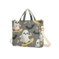 thumbnail image 7 of FORMRS Womens Corduroy Tote Bag Crossbody Shoulder Handbag with Pocket, Cute Ghosts, 7 of 7