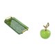 thumbnail image 5 of Bandeja para servir,Bandeja rectangular para servir en la cocina con asa,Estatua,Estatua de fruta artificial Escultura Artesanías,Colección de figuras de cerámica para decoración del hogar, 5 of 8