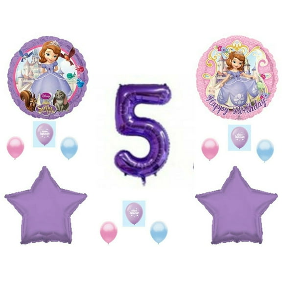 Sofia The First 5th Birthday balloons Decoration Princess Purple