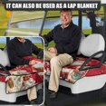 thumbnail image 4 of SEANATIVE Merry Christmas Golf Cart Seat Covers Santa Claus Golf Cart Cover with Pockets Breathable Golf Cart Cushion Cover Fits for Club Car and More 2 Person Seats Golf Carts Easy to Install, 4 of 7