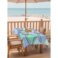 thumbnail image 2 of 60x120 Inch Outdoor Tablecloth with Umbrella Hole Zipper Rectangle Abstract Art Coastal Rectangular Tablecloths Outside Waterproof Nautical Summer Beach Ocean Patio Table Cloth Cover for Picnic Party, 2 of 8