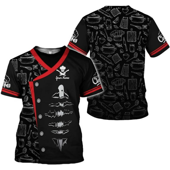 Custom Personalized 3D Chef Shirt Gifts for Lover (S)