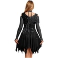 thumbnail image 4 of Haitryli Latin Dance Dress for Women Sequin Tassel Cocktail Dresses Cha Cha Tango Ballroom Dress with Choker Black L, 4 of 7