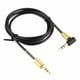 thumbnail image 1 of Tmvgtek Jack De 3,5 Mm Estéreo 1 M Cable De Audio Macho A Macho 90 Cable De Ángulo Recto (Negro), 1 of 6