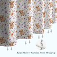 thumbnail image 6 of White Highland Cow Flower Pattern Shower Curtain 72"x84" ,Bathroom Decorative Shower Curtains Set with 12 Hooks,Modern Waterproof Washable Shower Curtain, 6 of 6