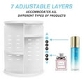 thumbnail image 2 of 360 Rotating Makeup Organizer, DIY Adjustable Makeup Spinning Holder Storage Rack, Capacity Make Up Shelf Cosmetics A, 2 of 5